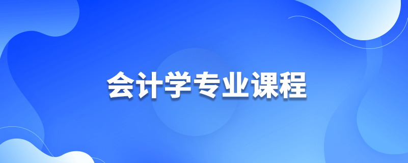 會計學(xué)專業(yè)課程