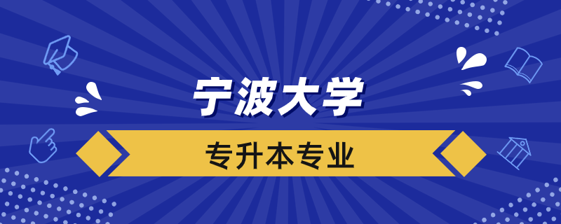 寧波大學(xué)專升本有哪些專業(yè)