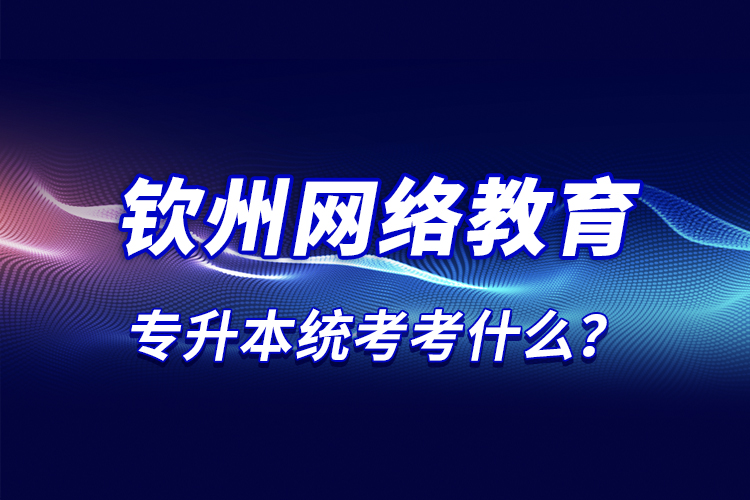 那么欽州網(wǎng)絡(luò)教育統(tǒng)考考什么？