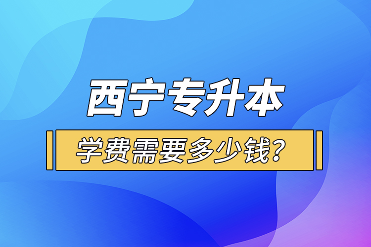 西寧專升本學(xué)費(fèi)需要多少錢？