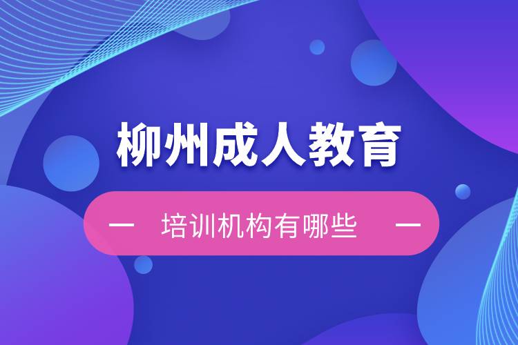 柳州成人教育培訓機構(gòu)有哪些