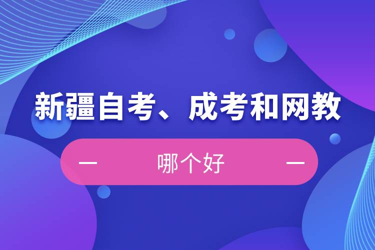 新疆自考、成考和網(wǎng)教哪個(gè)好