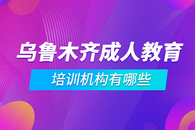 烏魯木齊成人教育培訓(xùn)機(jī)構(gòu)有哪些