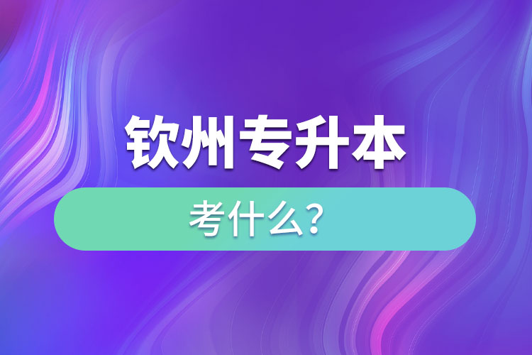 欽州專升本考什么？