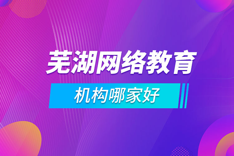 蕪湖網(wǎng)絡教育機構哪家好