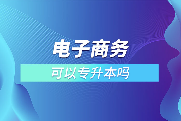 電子商務可以專升本嗎