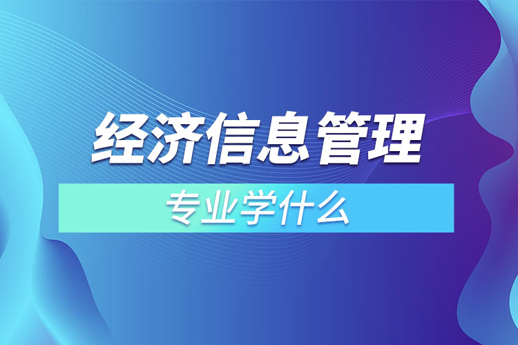 經(jīng)濟(jì)信息管理專(zhuān)業(yè)學(xué)什么