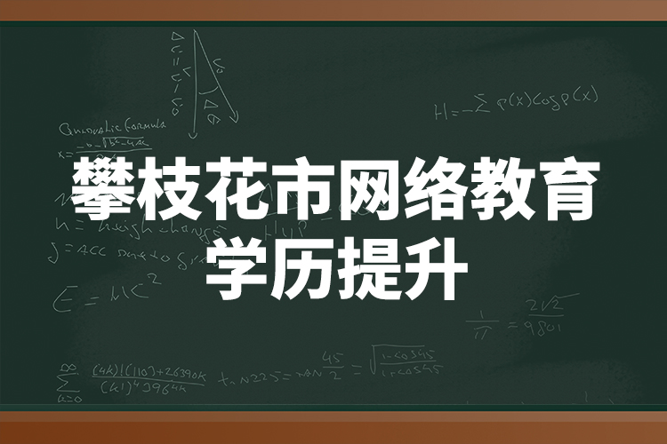 攀枝花市網(wǎng)絡(luò)教育學(xué)歷提升