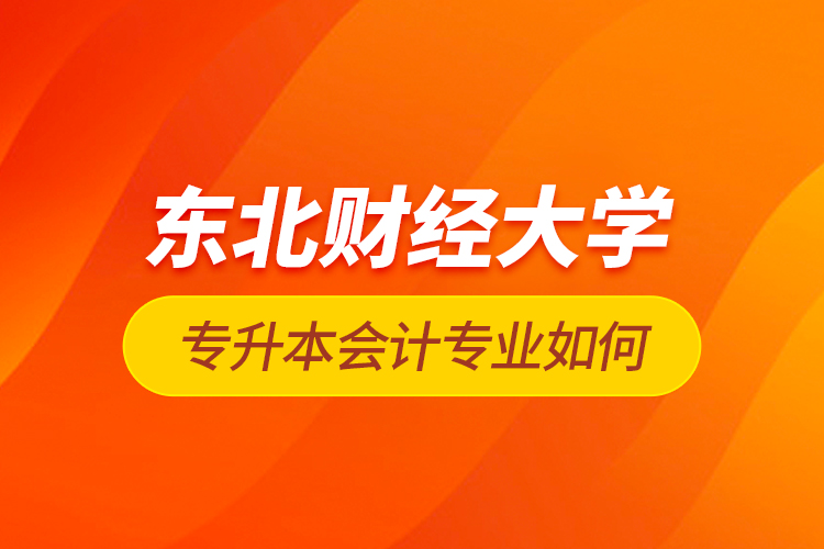 東北財(cái)經(jīng)大學(xué)專升本會(huì)計(jì)專業(yè)如何