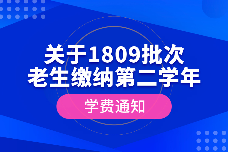 關(guān)于1809批次老生繳納第二學(xué)年學(xué)費(fèi)通知