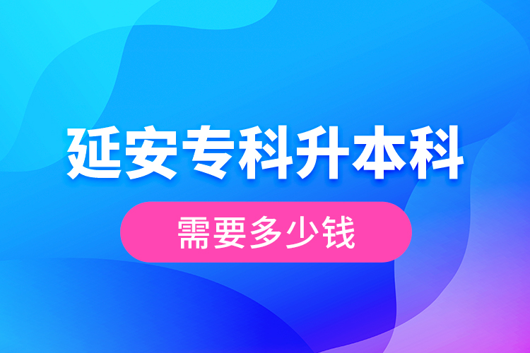 延安專科升本科需要多少錢