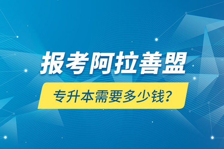 報(bào)考阿拉善盟專升本需要多少錢？