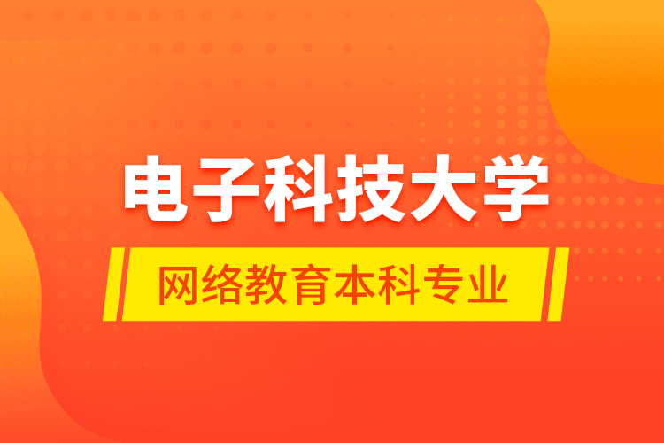 電子科技大學(xué)網(wǎng)絡(luò)教育本科專業(yè)