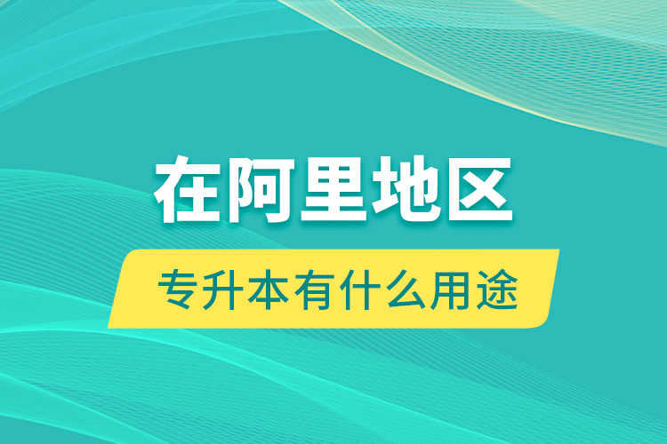 在阿里地區(qū)專升本有什么用途？