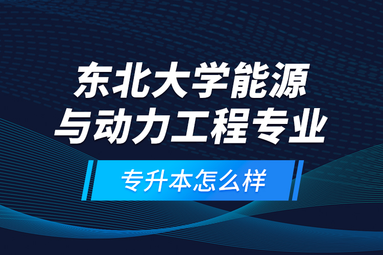 東北大學(xué)能源與動(dòng)力工程專業(yè)專升本怎么樣？