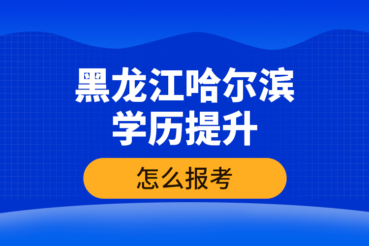 黑龍江哈爾濱學(xué)歷提升怎么報考？