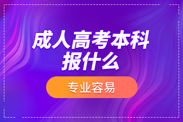 成人高考本科報(bào)什么專業(yè)容易？