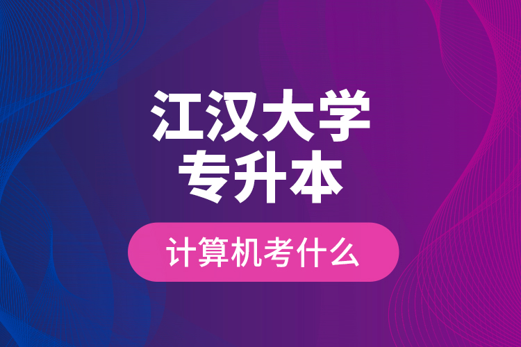 江漢大學專升本計算機考什么